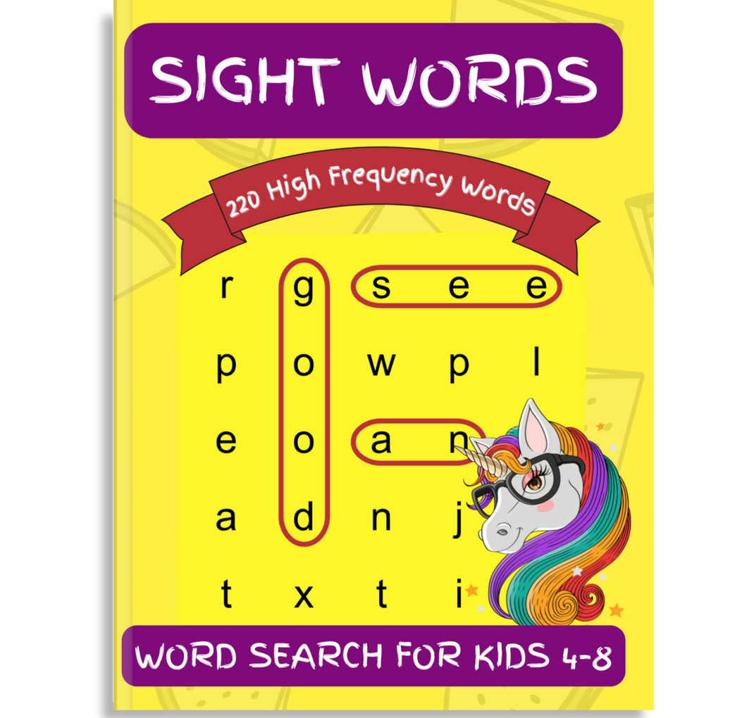 Professor Unicorn&#39;s Sight Words Word Search