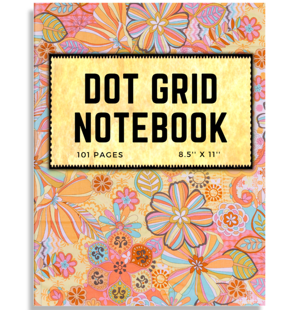 Floral Dot Grid Notebook